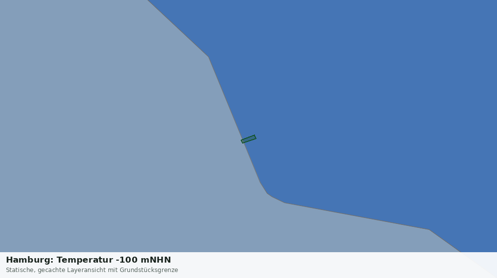 Statische Kartenansicht: Hamburg: Temperatur -100 mNHN