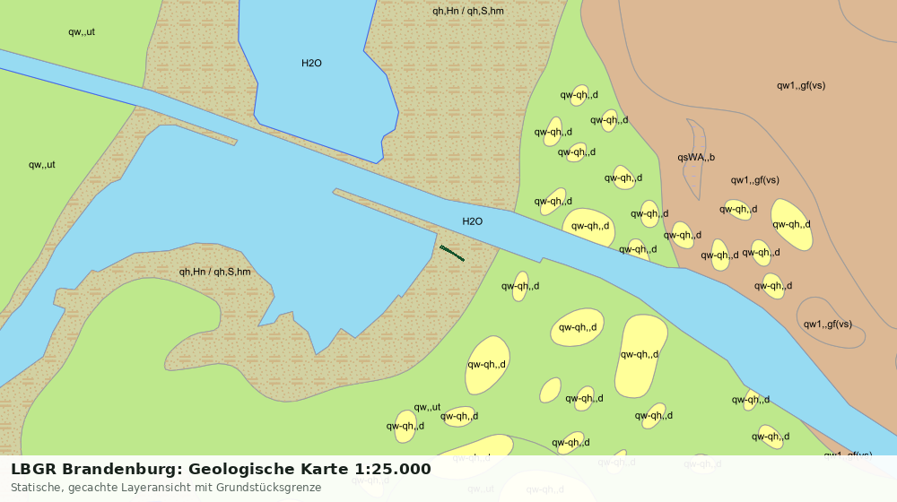Statische Kartenansicht: LBGR Brandenburg: Geologische Karte 1:25.000