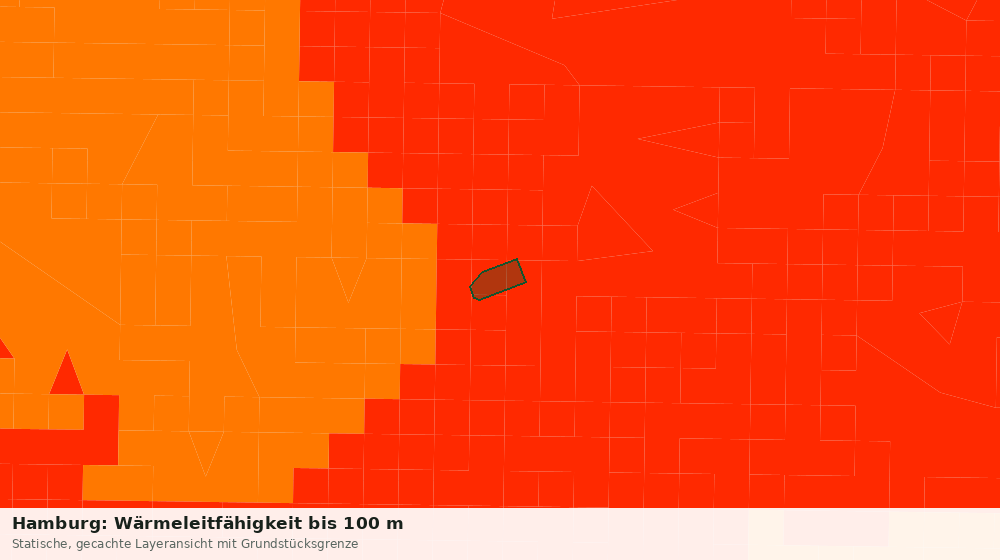 Statische Kartenansicht: Hamburg: Wärmeleitfähigkeit bis 100 m