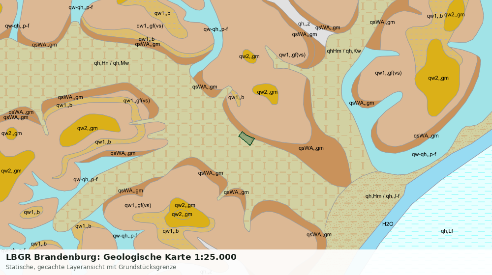 Statische Kartenansicht: LBGR Brandenburg: Geologische Karte 1:25.000