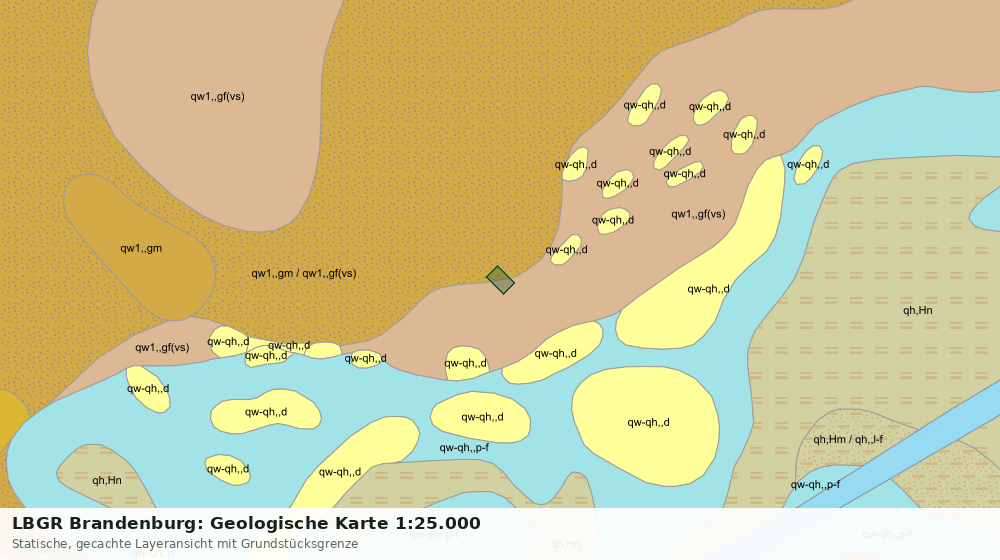 Statische Kartenansicht: LBGR Brandenburg: Geologische Karte 1:25.000