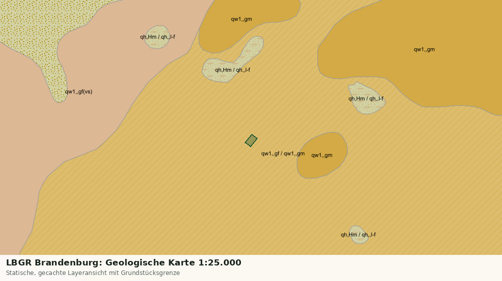 Statische Kartenansicht: LBGR Brandenburg: Geologische Karte 1:25.000