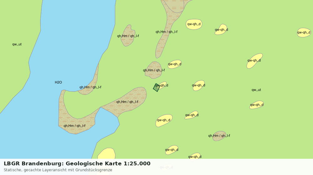 Statische Kartenansicht: LBGR Brandenburg: Geologische Karte 1:25.000