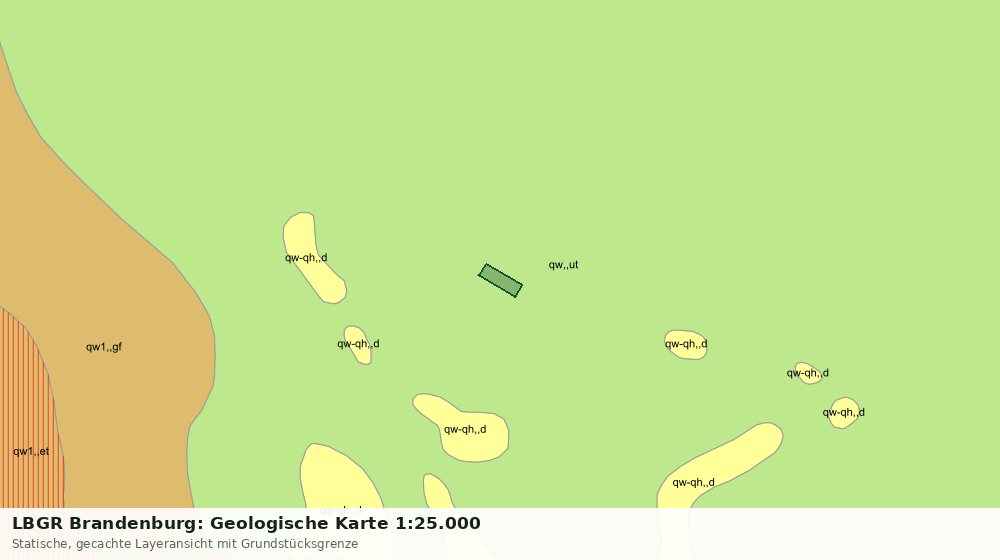 Statische Kartenansicht: LBGR Brandenburg: Geologische Karte 1:25.000