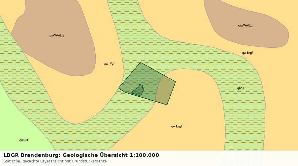Statische Kartenansicht: LBGR Brandenburg: Geologische Übersicht 1:100.000