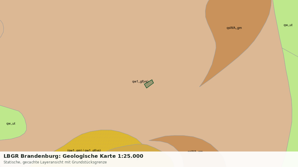 Statische Kartenansicht: LBGR Brandenburg: Geologische Karte 1:25.000