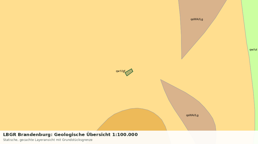 Statische Kartenansicht: LBGR Brandenburg: Geologische Übersicht 1:100.000