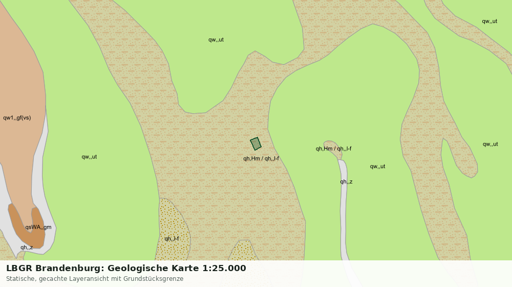 Statische Kartenansicht: LBGR Brandenburg: Geologische Karte 1:25.000