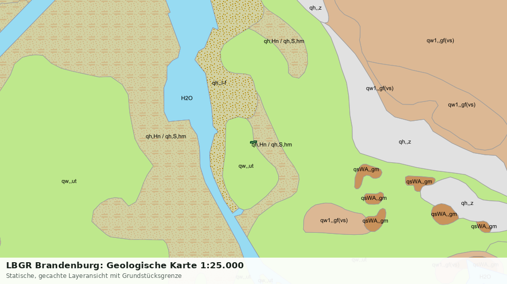 Statische Kartenansicht: LBGR Brandenburg: Geologische Karte 1:25.000
