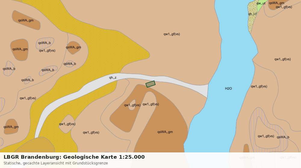 Statische Kartenansicht: LBGR Brandenburg: Geologische Karte 1:25.000