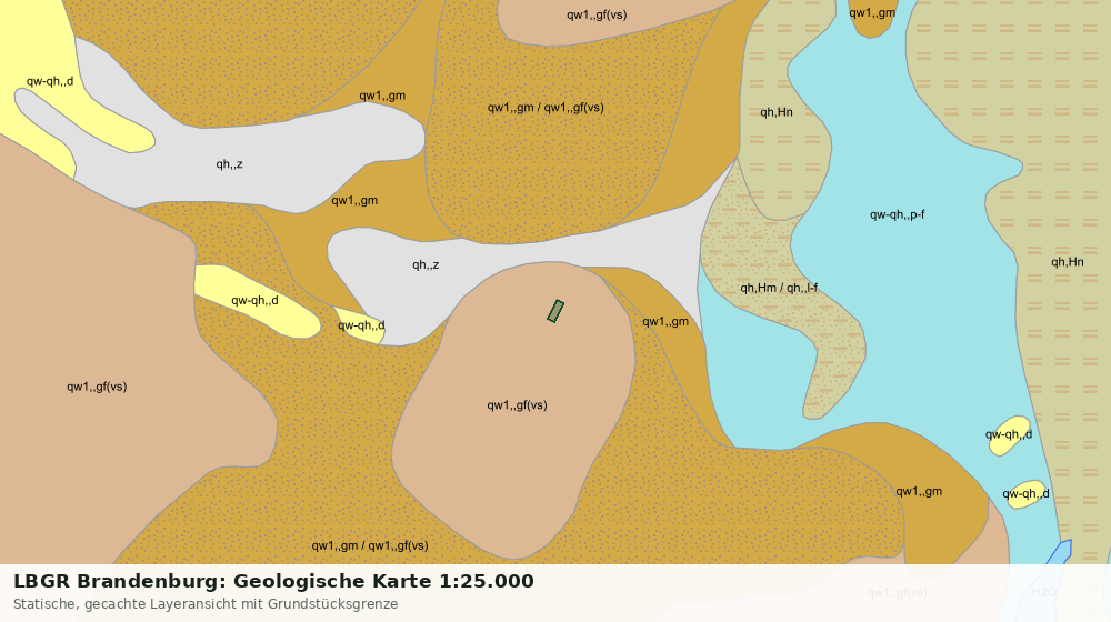 Statische Kartenansicht: LBGR Brandenburg: Geologische Karte 1:25.000