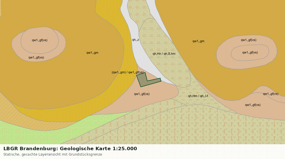 Statische Kartenansicht: LBGR Brandenburg: Geologische Karte 1:25.000
