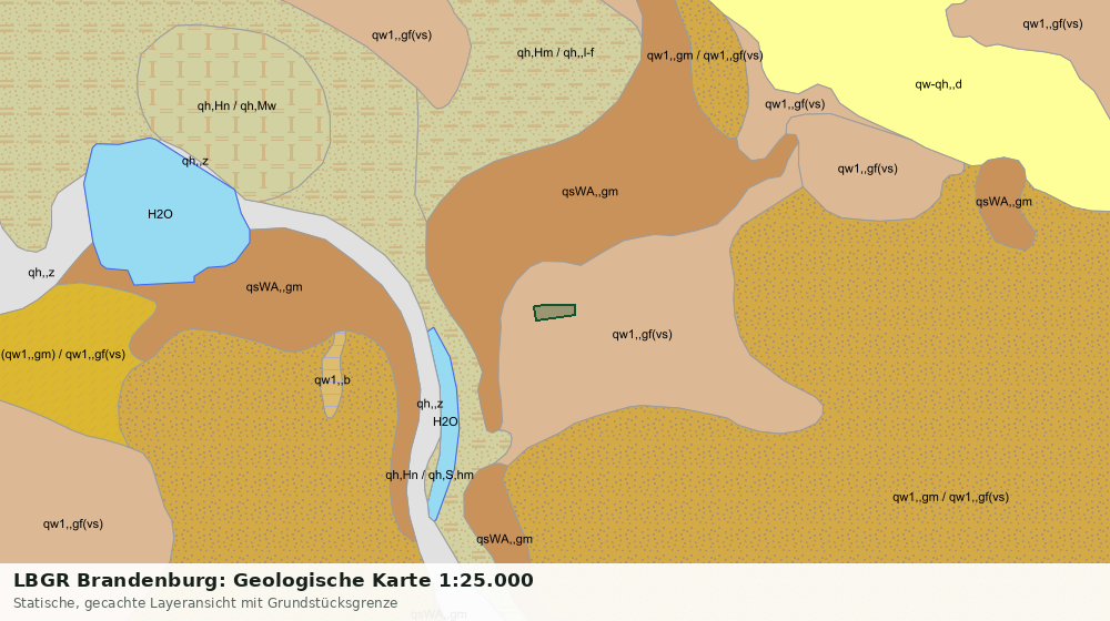 Statische Kartenansicht: LBGR Brandenburg: Geologische Karte 1:25.000