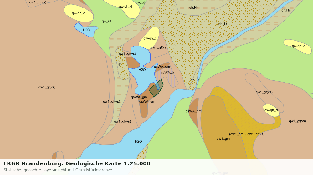 Statische Kartenansicht: LBGR Brandenburg: Geologische Karte 1:25.000