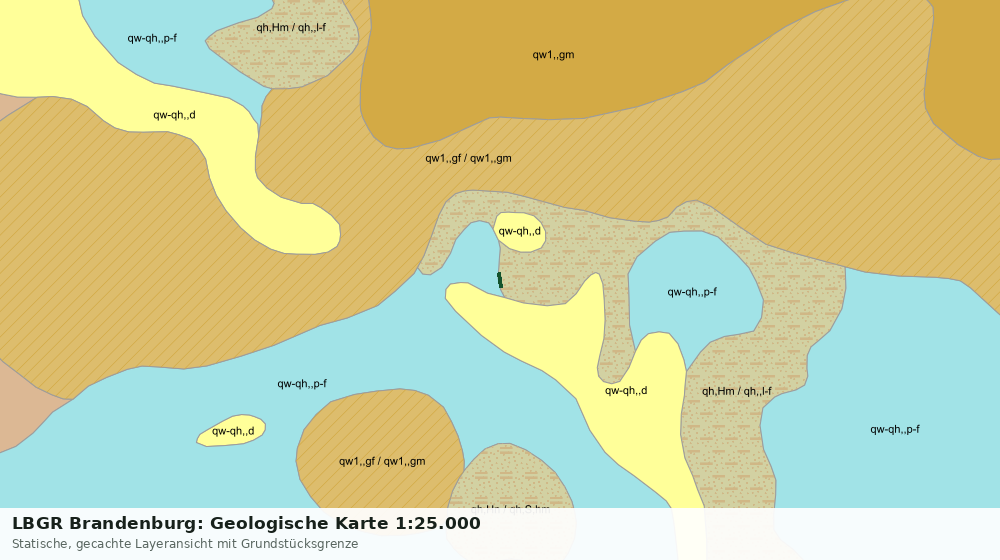 Statische Kartenansicht: LBGR Brandenburg: Geologische Karte 1:25.000