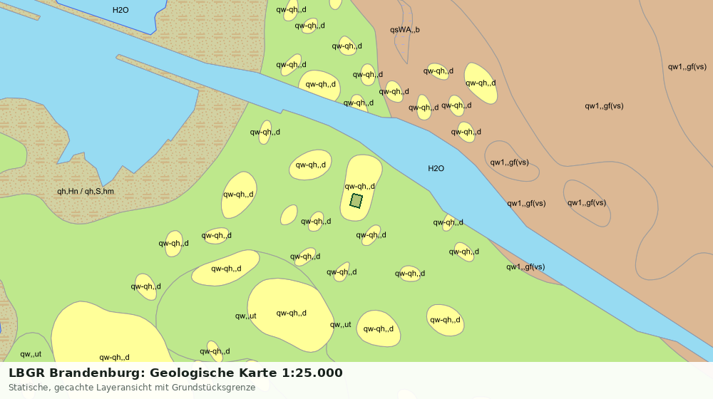 Statische Kartenansicht: LBGR Brandenburg: Geologische Karte 1:25.000