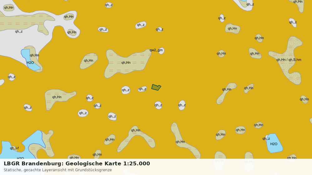 Statische Kartenansicht: LBGR Brandenburg: Geologische Karte 1:25.000