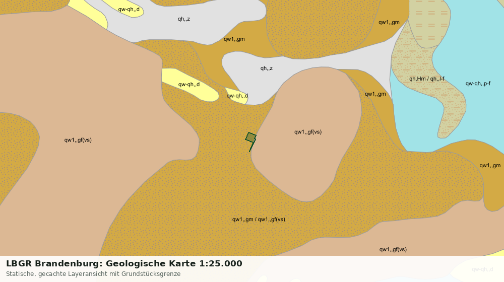 Statische Kartenansicht: LBGR Brandenburg: Geologische Karte 1:25.000