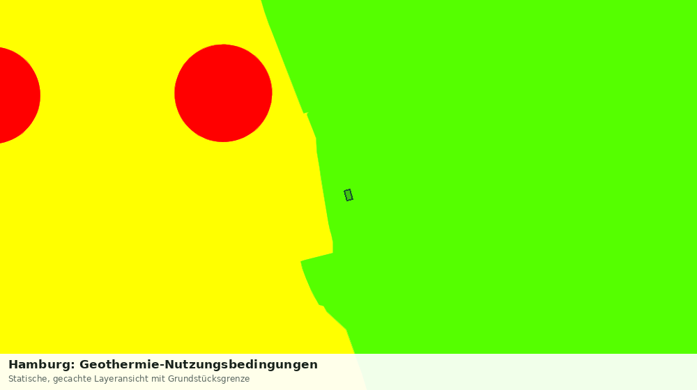 Statische Kartenansicht: Hamburg: Geothermie-Nutzungsbedingungen