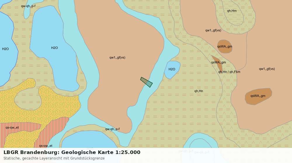 Statische Kartenansicht: LBGR Brandenburg: Geologische Karte 1:25.000