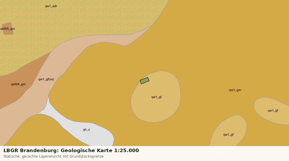 Statische Kartenansicht: LBGR Brandenburg: Geologische Karte 1:25.000