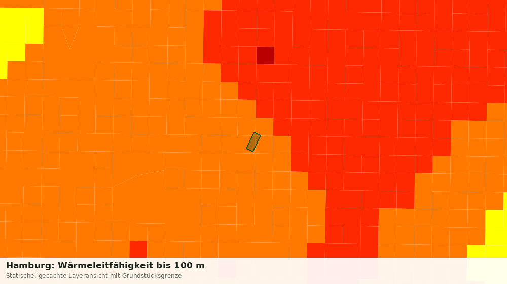Statische Kartenansicht: Hamburg: Wärmeleitfähigkeit bis 100 m