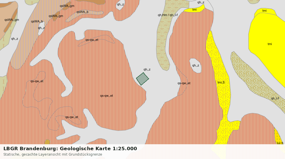 Statische Kartenansicht: LBGR Brandenburg: Geologische Karte 1:25.000