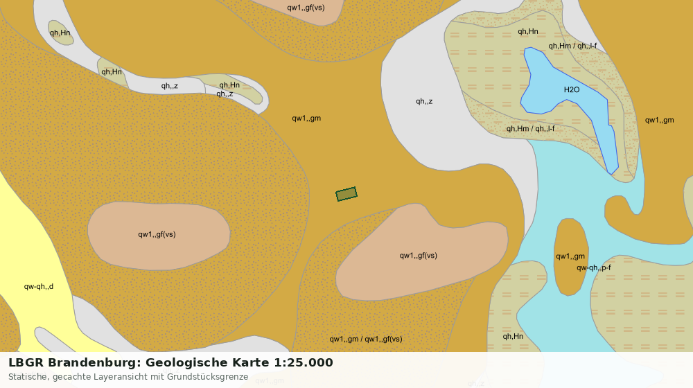 Statische Kartenansicht: LBGR Brandenburg: Geologische Karte 1:25.000