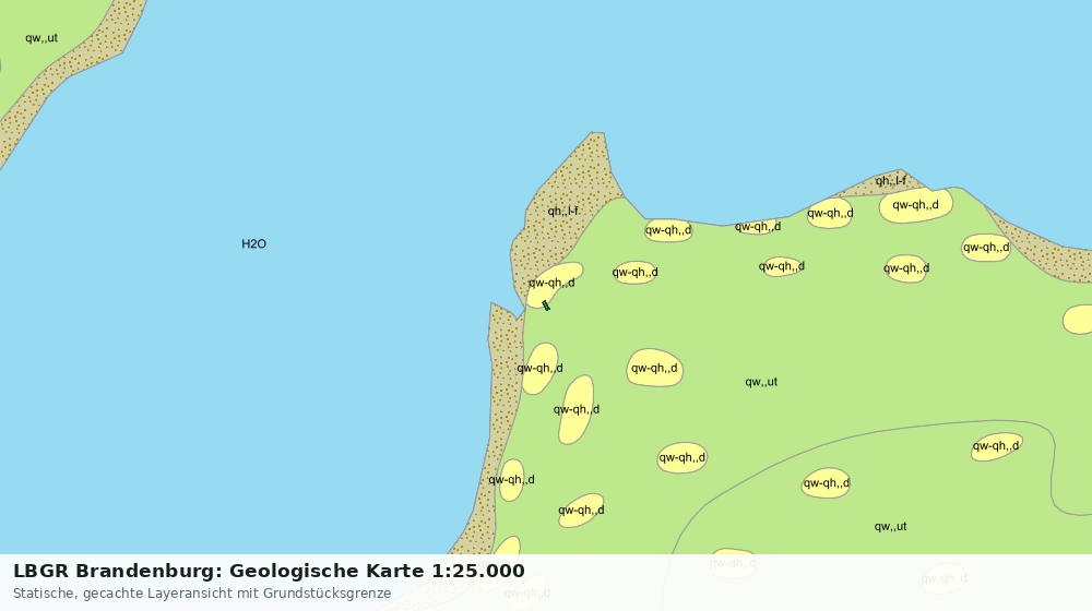 Statische Kartenansicht: LBGR Brandenburg: Geologische Karte 1:25.000