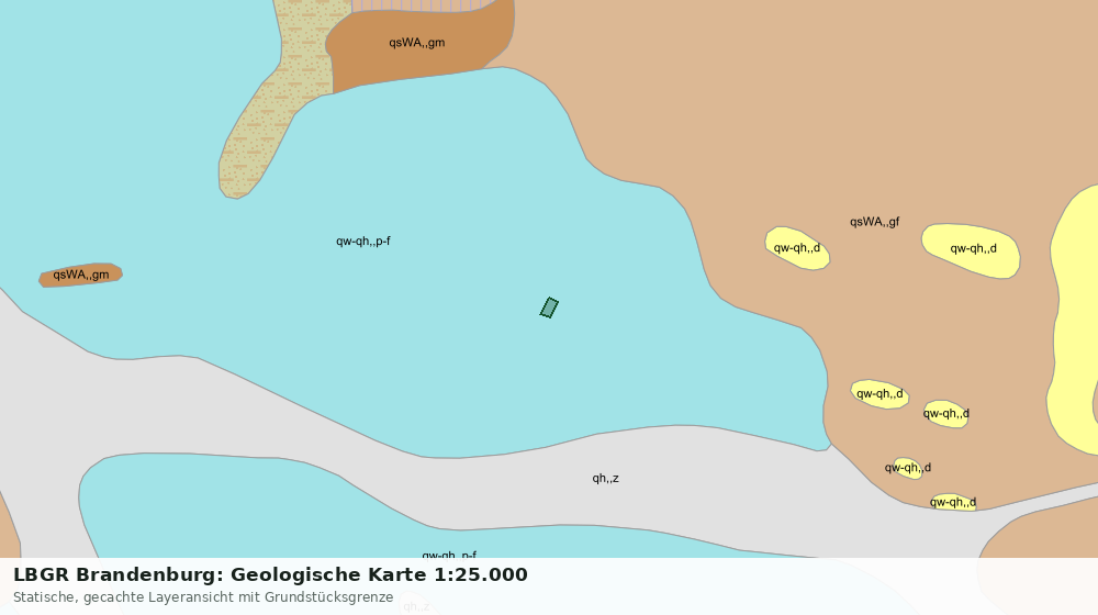 Statische Kartenansicht: LBGR Brandenburg: Geologische Karte 1:25.000