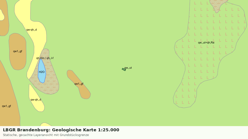 Statische Kartenansicht: LBGR Brandenburg: Geologische Karte 1:25.000