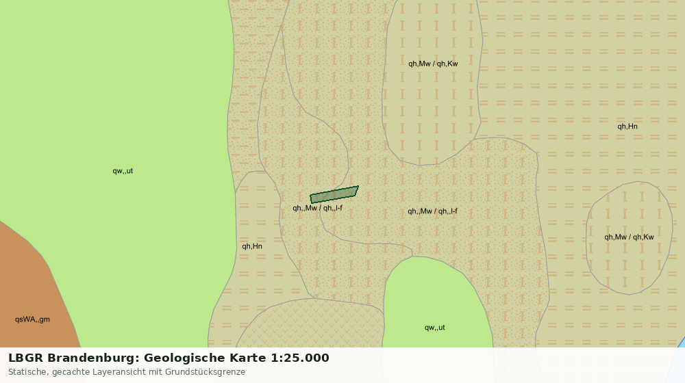 Statische Kartenansicht: LBGR Brandenburg: Geologische Karte 1:25.000