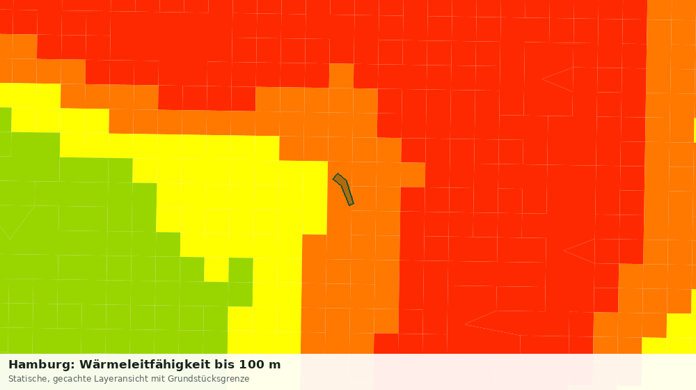 Statische Kartenansicht: Hamburg: Wärmeleitfähigkeit bis 100 m