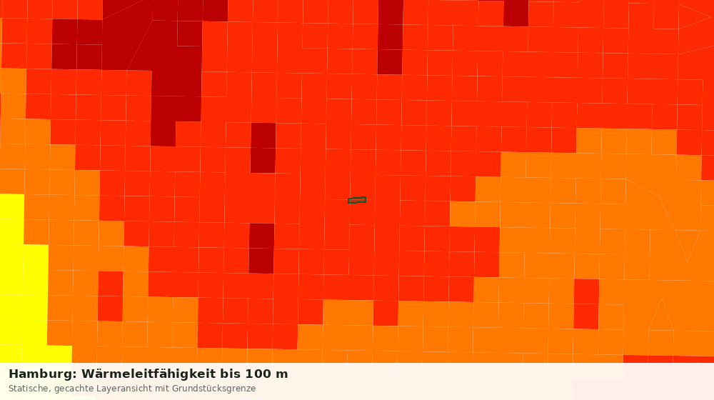 Statische Kartenansicht: Hamburg: Wärmeleitfähigkeit bis 100 m