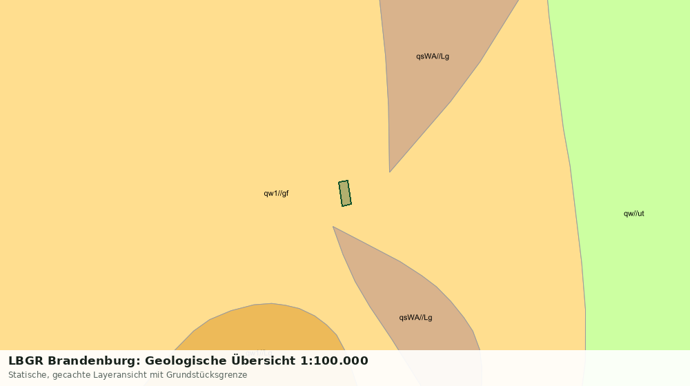 Statische Kartenansicht: LBGR Brandenburg: Geologische Übersicht 1:100.000