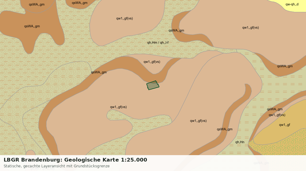 Statische Kartenansicht: LBGR Brandenburg: Geologische Karte 1:25.000