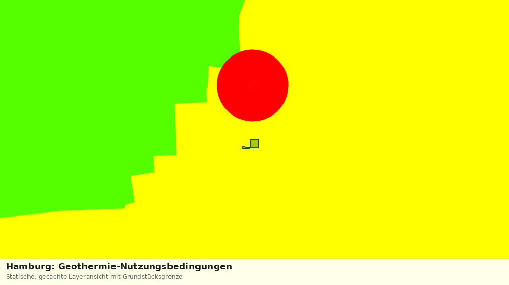 Statische Kartenansicht: Hamburg: Geothermie-Nutzungsbedingungen