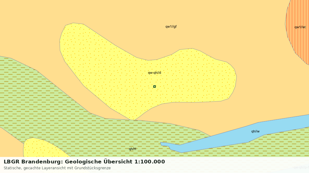 Statische Kartenansicht: LBGR Brandenburg: Geologische Übersicht 1:100.000