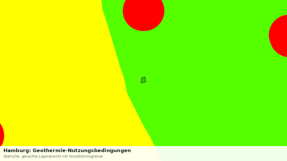 Statische Kartenansicht: Hamburg: Geothermie-Nutzungsbedingungen