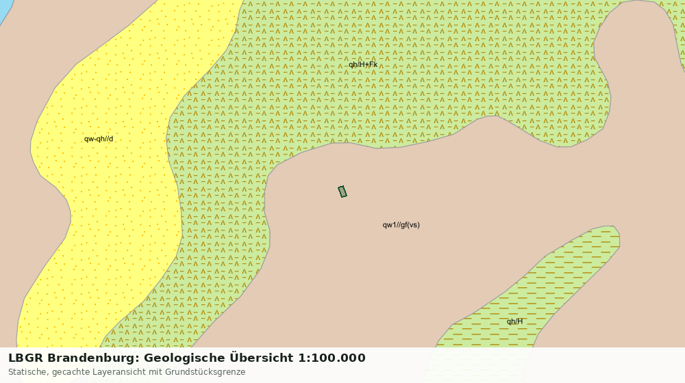 Statische Kartenansicht: LBGR Brandenburg: Geologische Übersicht 1:100.000