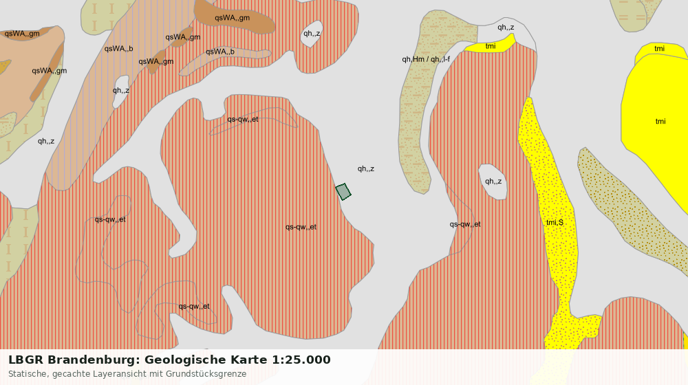 Statische Kartenansicht: LBGR Brandenburg: Geologische Karte 1:25.000