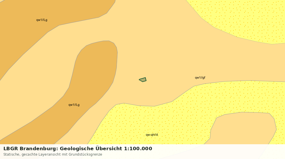 Statische Kartenansicht: LBGR Brandenburg: Geologische Übersicht 1:100.000