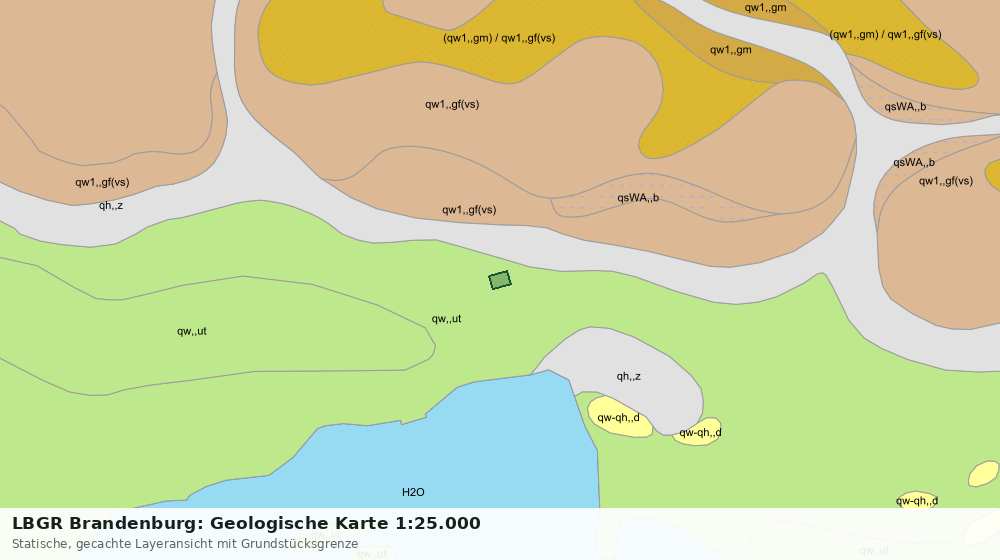 Statische Kartenansicht: LBGR Brandenburg: Geologische Karte 1:25.000