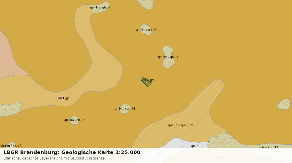 Statische Kartenansicht: LBGR Brandenburg: Geologische Karte 1:25.000