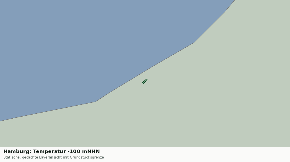 Statische Kartenansicht: Hamburg: Temperatur -100 mNHN