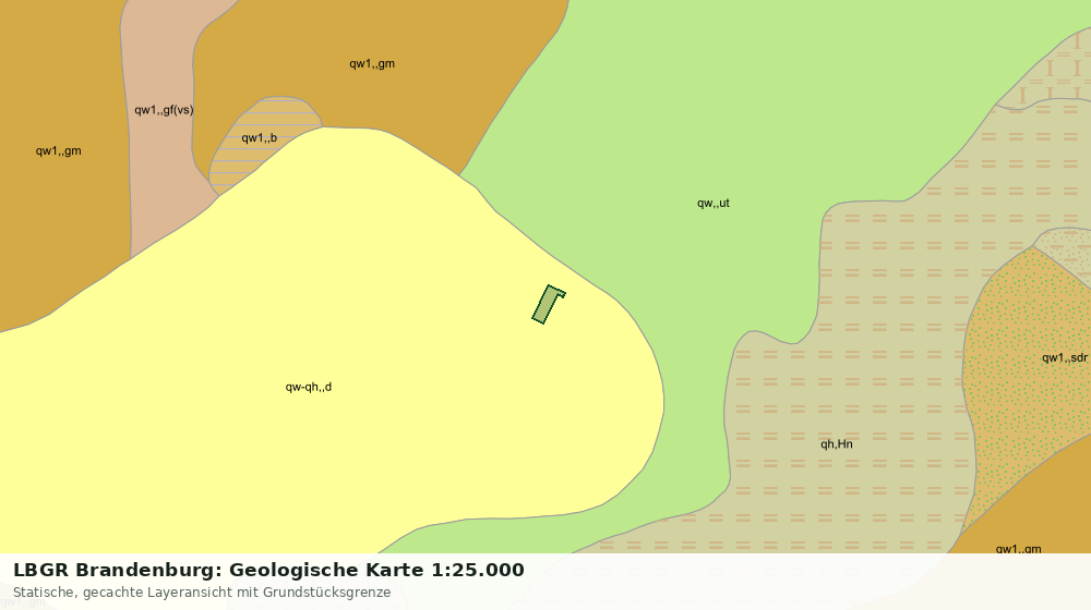 Statische Kartenansicht: LBGR Brandenburg: Geologische Karte 1:25.000