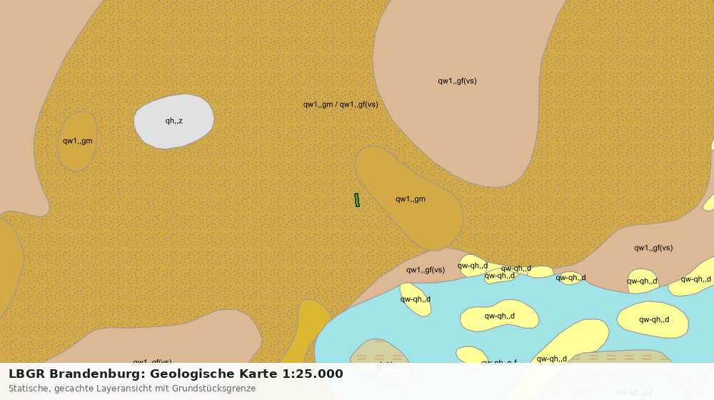 Statische Kartenansicht: LBGR Brandenburg: Geologische Karte 1:25.000
