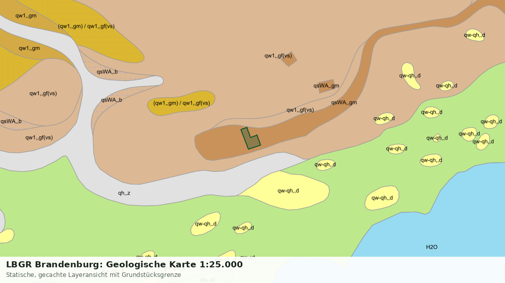 Statische Kartenansicht: LBGR Brandenburg: Geologische Karte 1:25.000