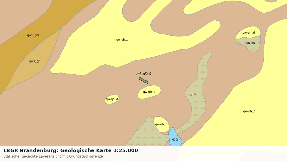 Statische Kartenansicht: LBGR Brandenburg: Geologische Karte 1:25.000