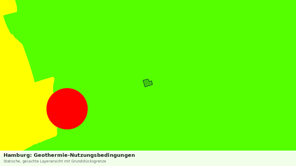 Statische Kartenansicht: Hamburg: Geothermie-Nutzungsbedingungen